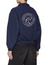 Back View - Click To Enlarge - CLOVE - SNAP BUTTON ZIP UP LOGO EMBROIDERY JACKET