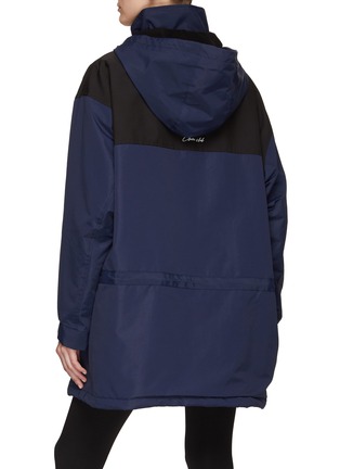Back View - Click To Enlarge - CLOVE - Drawstring Hem Hooded High Neck Anorak