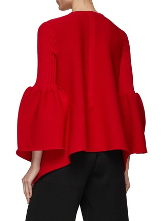 Back View - Click To Enlarge - CFCL - ‘Pottery’ V-Neck Flared Cuff Knit Top