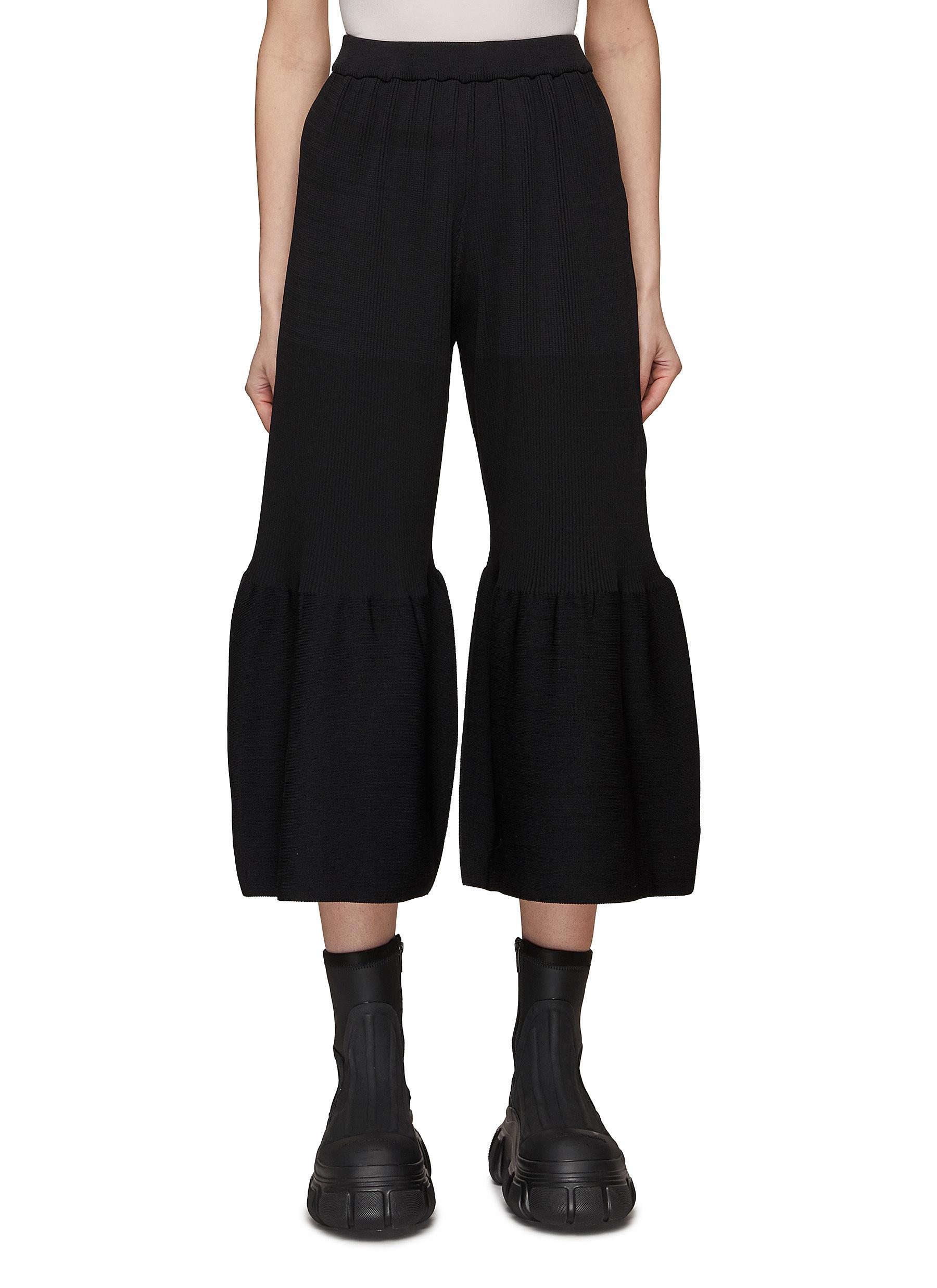 CFCL | 'Portrait' Elasticated Waist Flared Cuff Cropped Knit Pants