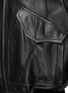 - N°21 - Flap Patch Pocket Front Zip Leather Cocoon Jacket