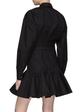 Back View - Click To Enlarge - N°21 - LONG SLEEVE ZIP UP FRONT POPLIN DRESS