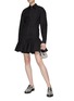Figure View - Click To Enlarge - N°21 - LONG SLEEVE ZIP UP FRONT POPLIN DRESS