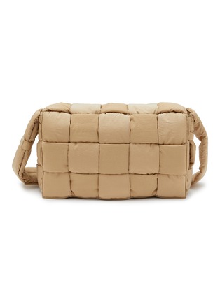 Main View - Click To Enlarge - BOTTEGA VENETA - Woven Padded Nylon Messenger Bag