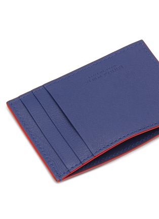 Detail View - Click To Enlarge - BOTTEGA VENETA - ‘Cassette’ Bicoloured Woven Leather Cardholder