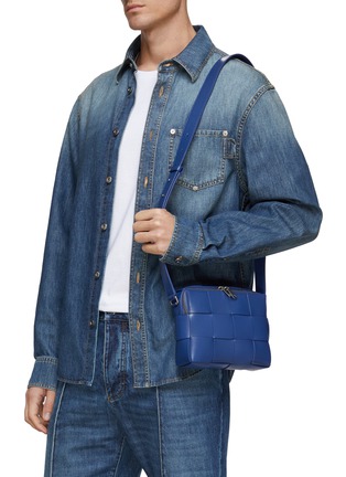 Figure View - Click To Enlarge - BOTTEGA VENETA - Small ‘Casette’ Woven Leather Camera Bag