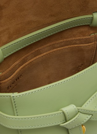 Detail View - Click To Enlarge - LOEWE - Mini 'Gate Dual' Logo Jacquard Strap Leather Crossbody Bag