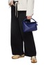 Front View - Click To Enlarge - LOEWE - ‘PUZZLE EDGE’ SMALL SATIN CALF LEATHER CROSSBODY BAG