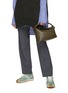 Front View - Click To Enlarge - LOEWE - ‘PUZZLE EDGE’ SMALL SATIN CALF LEATHER CROSSBODY BAG
