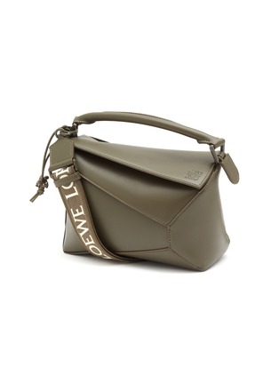 Main View - Click To Enlarge - LOEWE - ‘PUZZLE EDGE’ SMALL SATIN CALF LEATHER CROSSBODY BAG