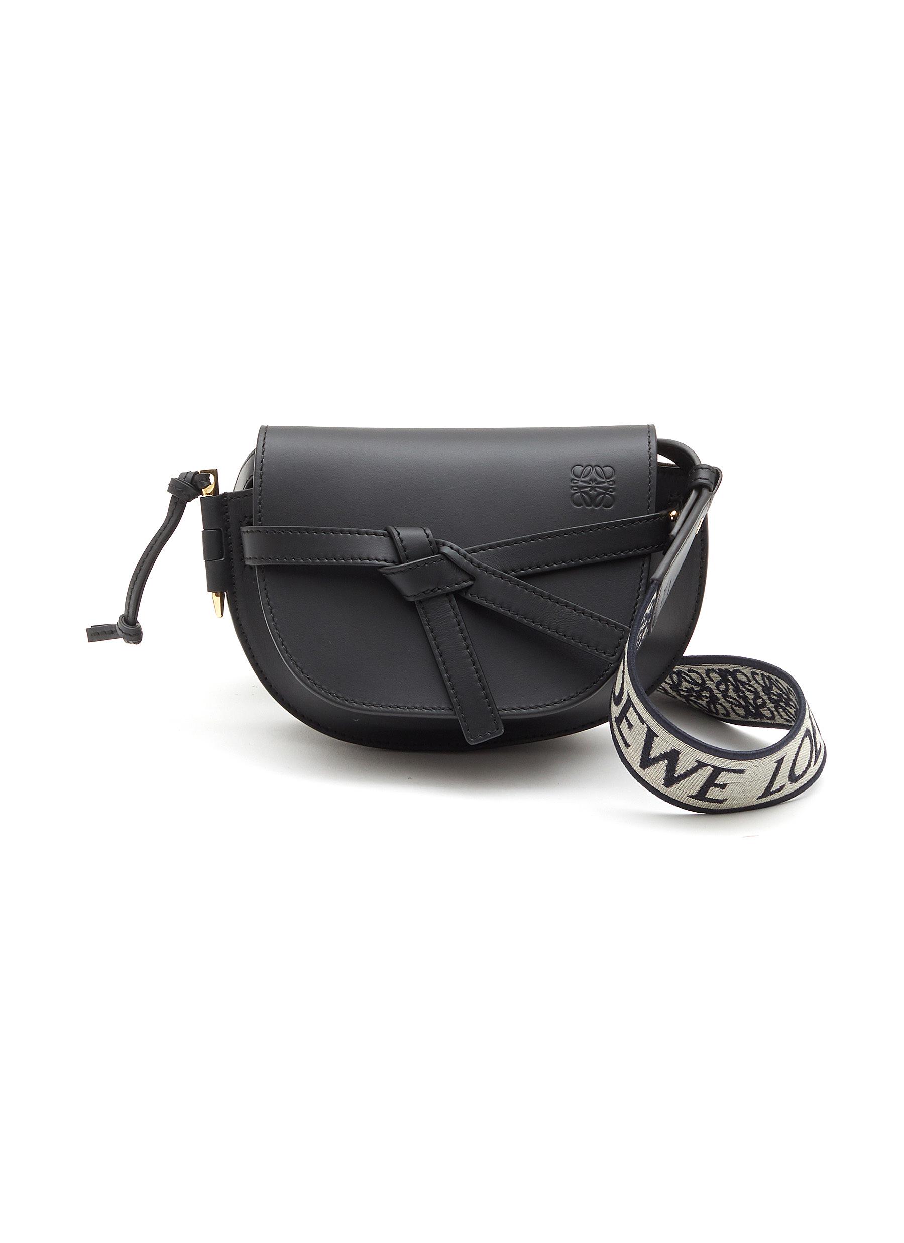 Loewe Gate Leather Bucket Bag in Black