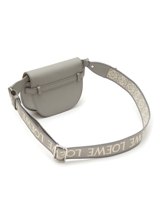 Detail View - Click To Enlarge - LOEWE - Mini 'Gate Dual' Logo Jacquard Strap Leather Crossbody Bag