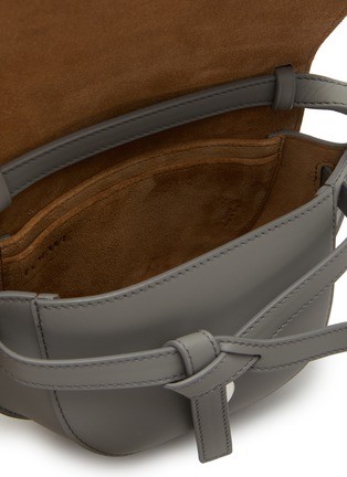 Detail View - Click To Enlarge - LOEWE - Mini 'Gate Dual' Logo Jacquard Strap Leather Crossbody Bag