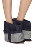 Figure View - Click To Enlarge - LOEWE - 90 Folded Denim Shaft Leather Heeled Boots