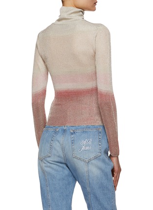 Back View - Click To Enlarge - MISSONI - Long Sleeve High Roll Neck Degrade Knit Jumper