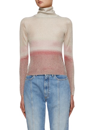 Main View - Click To Enlarge - MISSONI - Long Sleeve High Roll Neck Degrade Knit Jumper