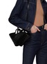 Figure View - Click To Enlarge - ALAÏA - Small ‘Khaima’ Laminated Calfskin Leather Tote Bag