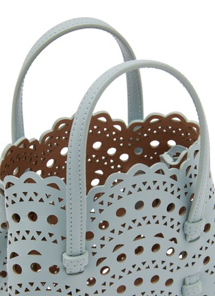 Detail View - Click To Enlarge - ALAÏA - ‘Mina’ 16 Vienne Perforated Calfskin Leather Tote Bag