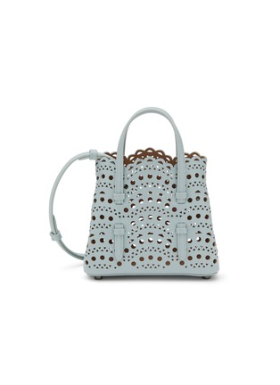 Main View - Click To Enlarge - ALAÏA - ‘Mina’ 16 Vienne Perforated Calfskin Leather Tote Bag