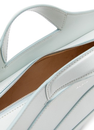 Detail View - Click To Enlarge - ALAÏA - Small ‘Khaima’ Laminated Calfskin Leather Tote Bag