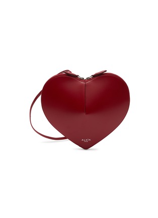 Main View - Click To Enlarge - ALAÏA - ‘LE COEUR’ HEART SHAPED CALFSKIN LEATHER CROSSBODY BAG