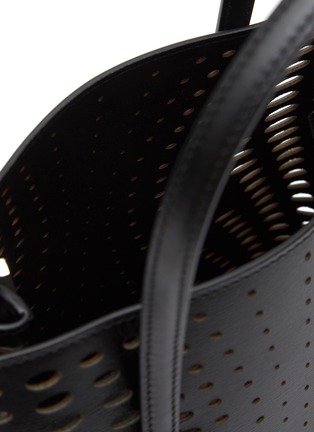 Detail View - Click To Enlarge - ALAÏA - ‘MINA’ 25 VIENNE PERFORATED CALFSKIN LEATHER TOTE BAG