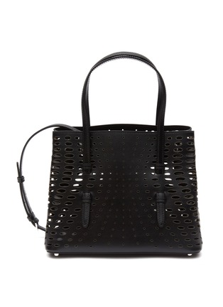 Main View - Click To Enlarge - ALAÏA - ‘MINA’ 25 VIENNE PERFORATED CALFSKIN LEATHER TOTE BAG