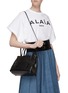 Figure View - Click To Enlarge - ALAÏA - ‘MINA’ 25 VIENNE PERFORATED CALFSKIN LEATHER TOTE BAG