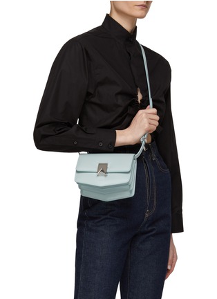 Figure View - Click To Enlarge - ALAÏA - Small ‘Le Papa’ Calfskin Leather Crossbody Bag