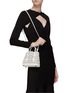 Front View - Click To Enlarge - ALAÏA - ‘MINA’ 16 VIENNE PERFORATED CALFSKIN LEATHER TOTE BAG