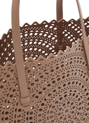Detail View - Click To Enlarge - ALAÏA - ‘MINA’ 32 VIENNE PERFORATED CALFSKIN LEATHER TOTE BAG