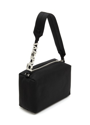Detail View - Click To Enlarge - ALEXANDERWANG - ‘HEIRESS SPORT’ METAL LOGO HARDWARE STRAP SHOULDER BAG