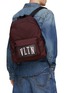 Figure View - Click To Enlarge - VALENTINO GARAVANI - Studded VLTN Patch Nylon Backpack