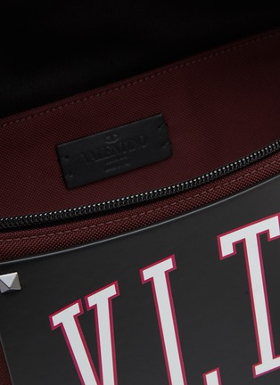 Detail View - Click To Enlarge - VALENTINO GARAVANI - Studded VLTN Patch Nylon Waist Bag