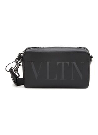 Main View - Click To Enlarge - VALENTINO GARAVANI - VLTN Logo Leather Crossbody Bag