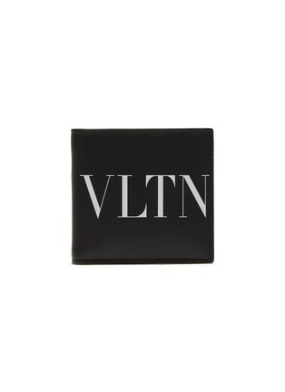Main View - Click To Enlarge - VALENTINO GARAVANI - ‘VLTN’ Leather Coin Purse Bifold Wallet
