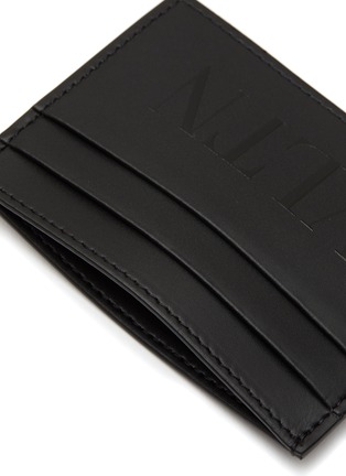 Detail View - Click To Enlarge - VALENTINO GARAVANI - Tonal 'VLTN' Print Leather Cardholder