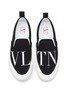 Detail View - Click To Enlarge - VALENTINO GARAVANI - VLTN Logo Print Canvas Slip On Sneakers