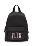 Main View - Click To Enlarge - VALENTINO GARAVANI - Studded VLTN Patch Nylon Backpack