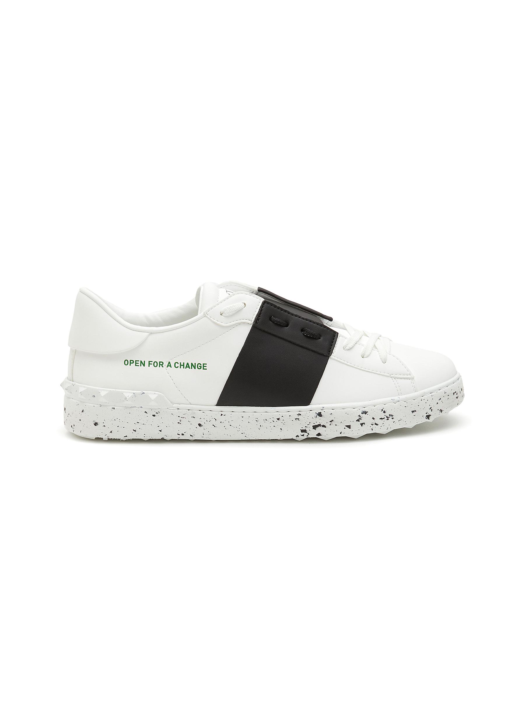VALENTINO GARAVANI | 'OPEN FOR A CHANGE' SPECKLED SOLE LOW TOP LACE UP | Men | Lane Crawford