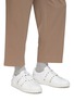 Figure View - Click To Enlarge - VALENTINO GARAVANI - ‘ROCKSTUD ’ STUD EMBELLISHED LOW TOP LACE UP LEATHER SNEAKERS