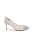 Main View - Click To Enlarge - SJP BY SARAH JESSICA PARKER - ‘AMIRA’ 70 CRYSTAL EMBELLISHED BUCKLE POINT TOE LACE PUMPS