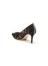  - SJP BY SARAH JESSICA PARKER - ‘AMIRA’ 70 CRYSTAL EMBELLISHED BUCKLE POINT TOE LACE PUMPS