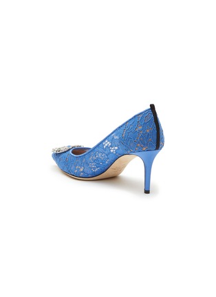  - SJP BY SARAH JESSICA PARKER - ‘AMIRA’ 70 CRYSTAL EMBELLISHED BUCKLE POINT TOE LACE PUMPS