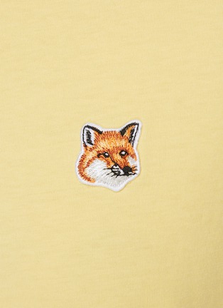  - MAISON KITSUNÉ - Embroidered Fox Head Patch Cotton Crewneck T-Shirt