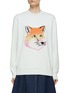 Main View - Click To Enlarge - MAISON KITSUNÉ - Vibrant Fox Head Intarsia Cotton Crewneck Sweater