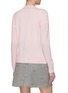 Back View - Click To Enlarge - MAISON KITSUNÉ - Chillax Fox Patch Wool Round Neck Cardigan