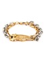 Main View - Click To Enlarge - ALEXANDER MCQUEEN - DOUBLE CHAIN SKULL CHARM BRACELET