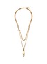 Main View - Click To Enlarge - ALEXANDER MCQUEEN - Brass Stud Pin Pendant Double Chain Punk Necklace