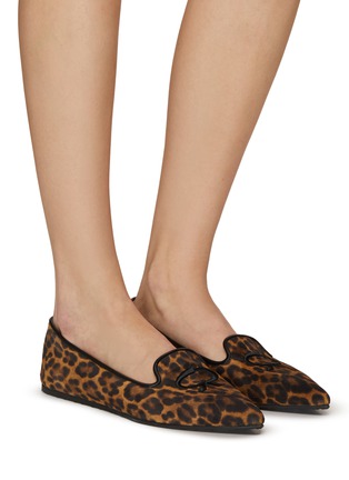 Figure View - Click To Enlarge - GIANVITO ROSSI - Leopard Print Leather Point Toe Loafers